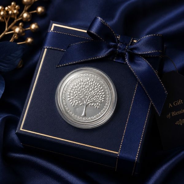Chaandicart 1gm Gift box  Banyan Tree  999 silver coin 